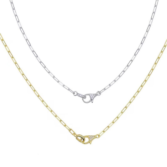 Clasp paper clip necklace