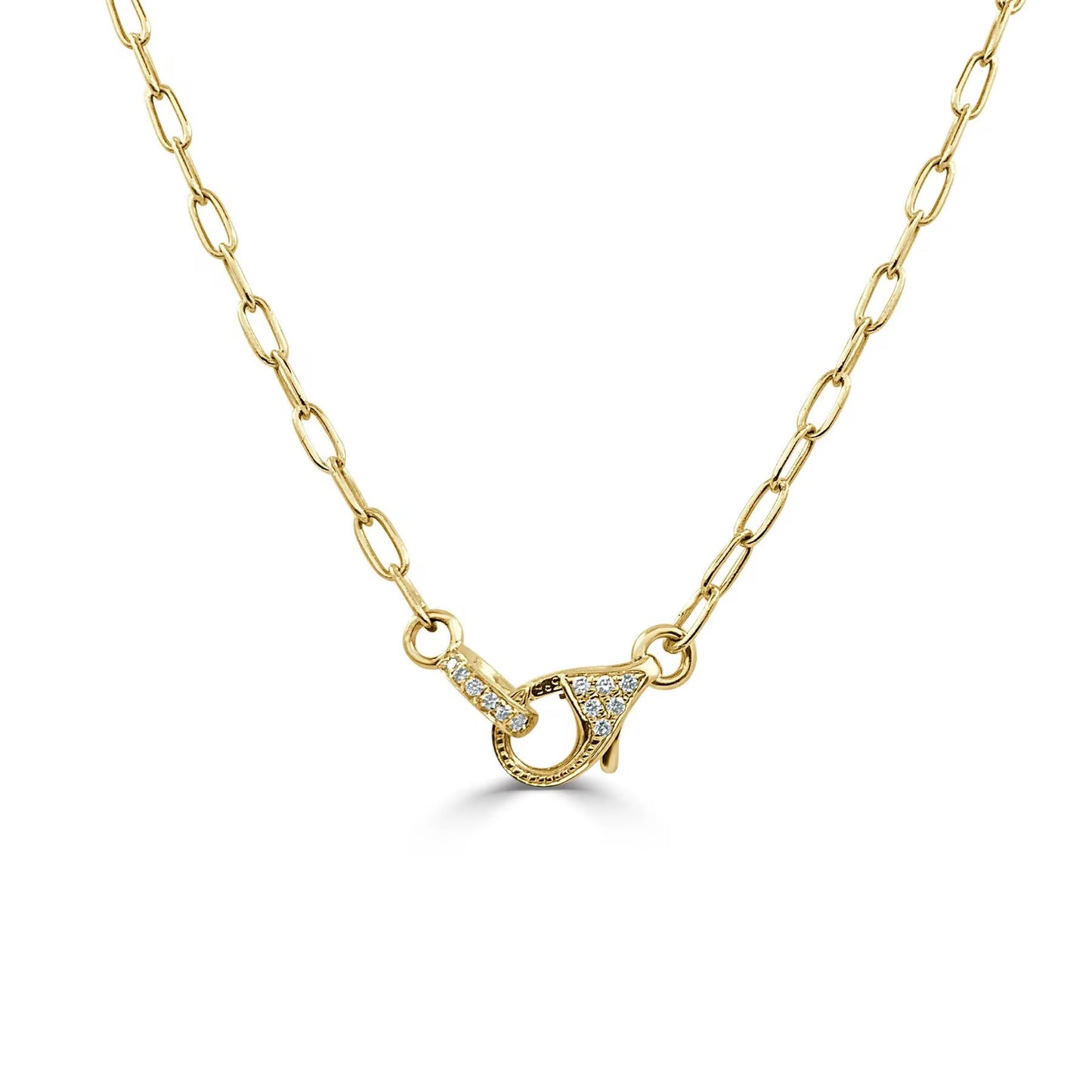 Clasp paper clip necklace